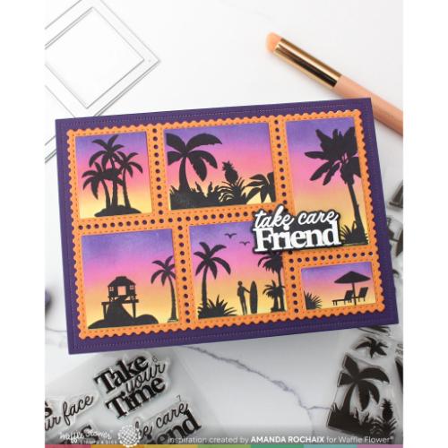 Waffle Flower - Postage Collage A6 Blocks Die