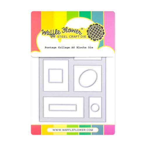 Waffle Flower - Postage Collage A6 Blocks Die