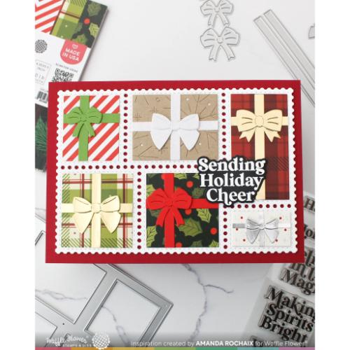 Waffle Flower - Postage Collage A7 Blocks Die
