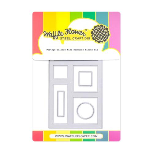Waffle Flower - Postage Collage Mini Slimline Blocks Die