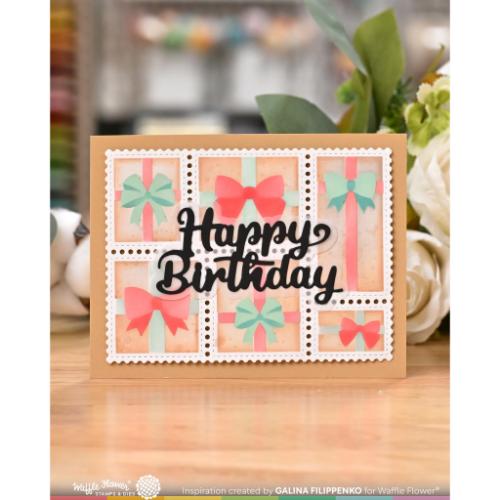 Waffle Flower - Postage Collage Gifts Stencil