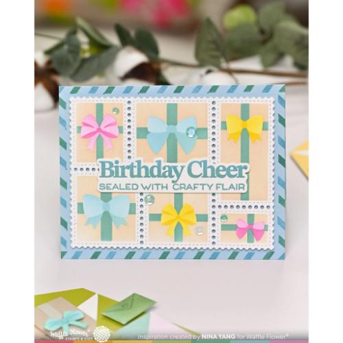 Waffle Flower - Postage Collage Gifts Stencil