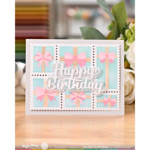 Waffle Flower - Postage Collage Gifts Stencil