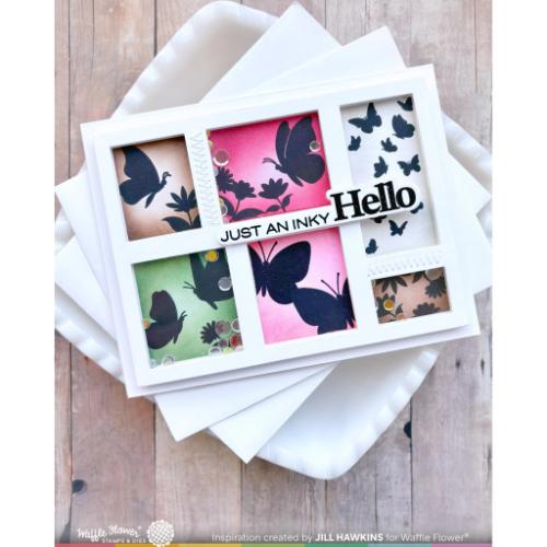 Waffle Flower - Postage Collage Wild Butterflies Stamp Set