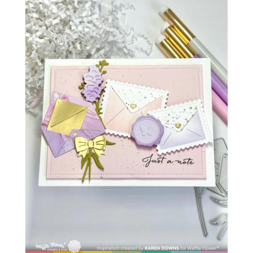 Waffle Flower - Postage Collage Envelope Die