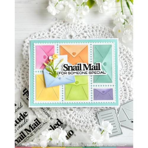 Waffle Flower - Postage Collage Envelope Die