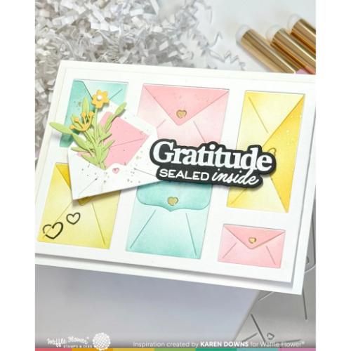 Waffle Flower - Postage Collage Envelope Stencil