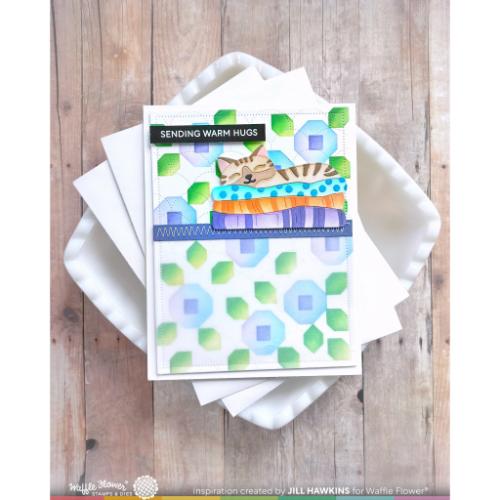 Waffle Flower - Quilted Floral Stencil