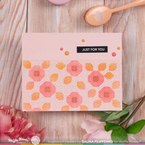 Waffle Flower - Quilted Floral Stencil