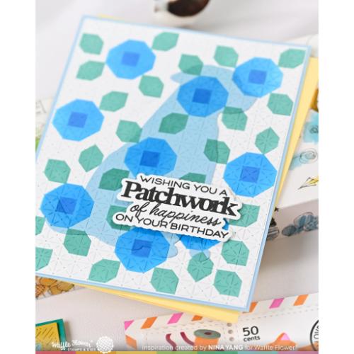 Waffle Flower - Quilted Floral Stencil