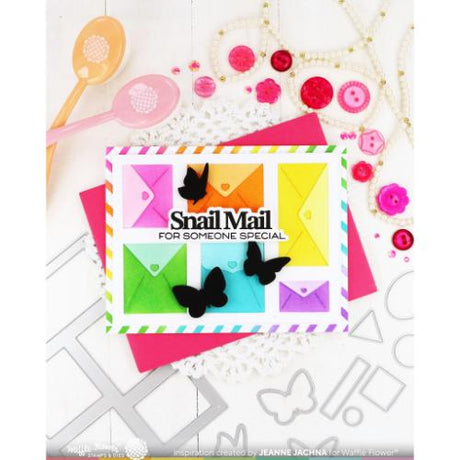 Waffle Flower - Postage Collage Butterfly Silhouettes Die