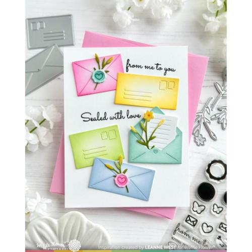 Waffle Flower - Postage Collage Mini Seals Die