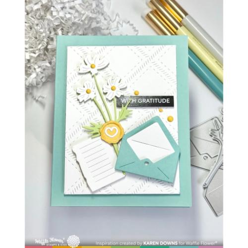 Waffle Flower - Postage Collage Mini Seals Die