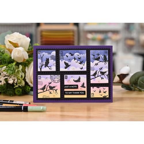 Waffle Flower - Postage Collage Wild Birds Stamp Set