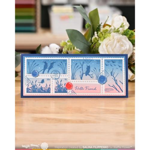 Waffle Flower - Postage Collage Wild Birds Stamp Set