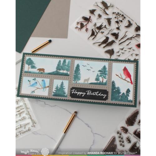 Waffle Flower - Postage Collage Wild Birds Stamp Set