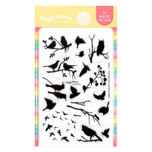 Waffle Flower - Postage Collage Wild Birds Stamp Set