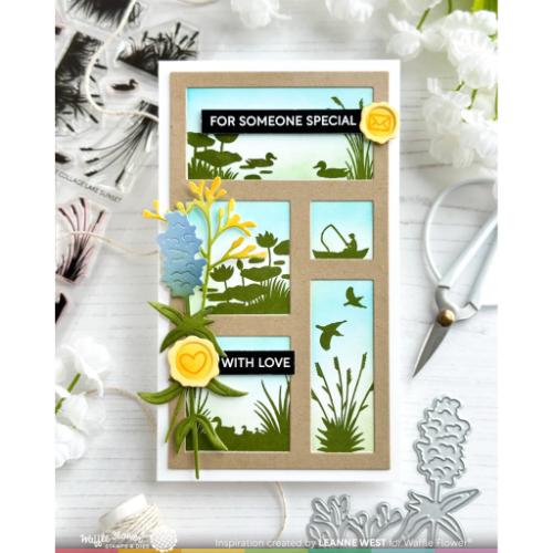 Waffle Flower - Postage Collage Lake Sunset Stamp Set