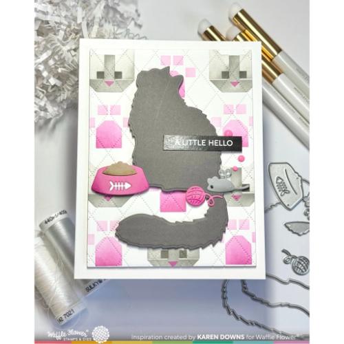 Waffle Flower - Cat Silhouette Die