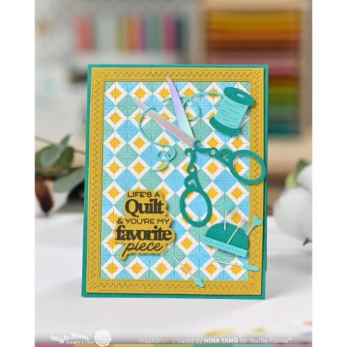 Waffle Flower - Tiny Square Stencil