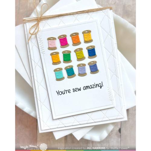 Waffle Flower - Postage Collage Sew Fun Stamp Set