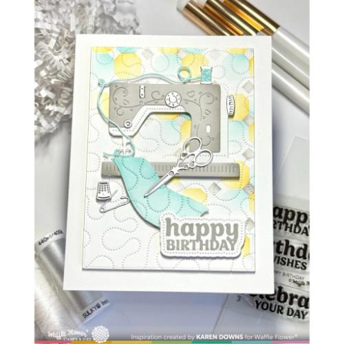 Waffle Flower -Happy Birthday Stamp Set