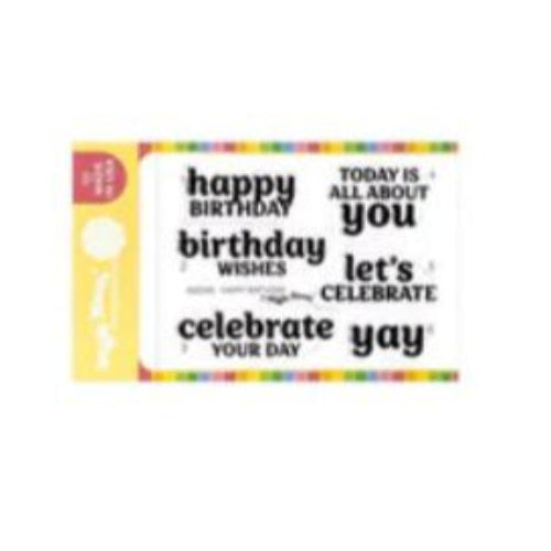 Waffle Flower -Happy Birthday Stamp Set