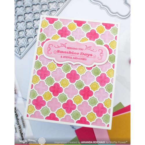 Waffle Flower - Quatrefoil Texture Die