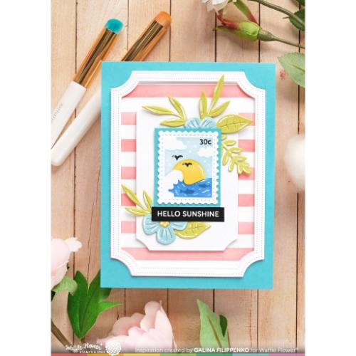 Waffle Flower - Nesting Piercing Ticket Frames Die