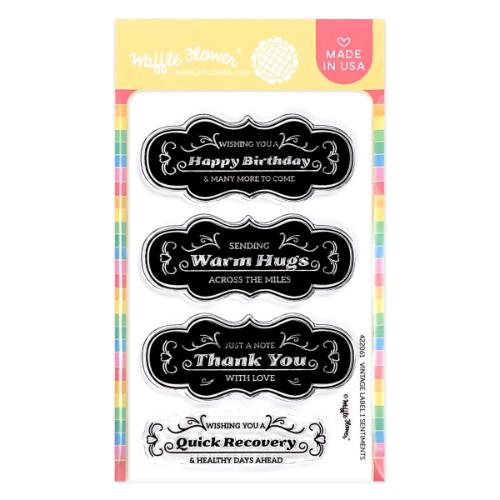 Waffle Flower - Vintage Label 1 Stamp Set