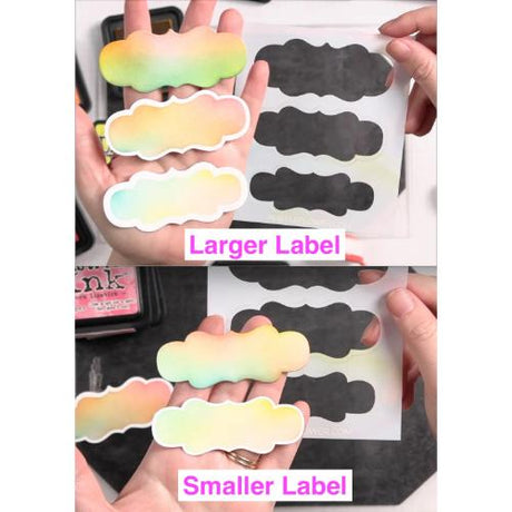 Waffle Flower - Vintage Label 1 Stencil