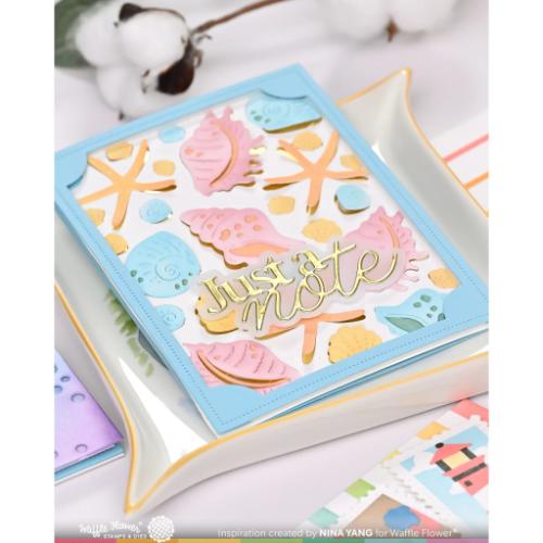 Waffle Flower - Seashell Texture Die