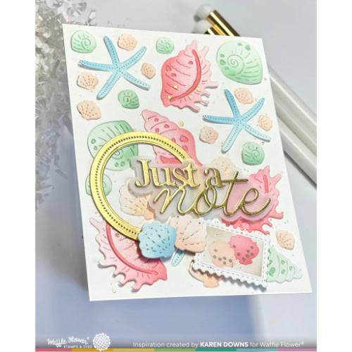 Waffle Flower - Seashell Texture Die