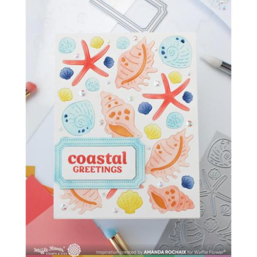 Waffle Flower - Seashell Texture Die