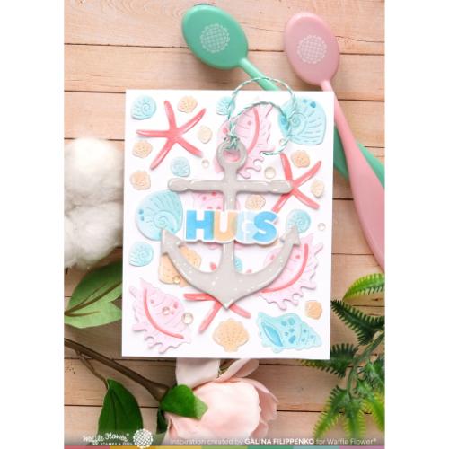 Waffle Flower - Seashell Coloring Stencil