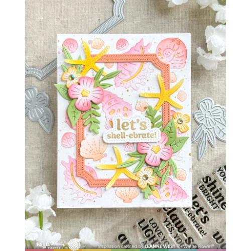 Waffle Flower - Seashell Coloring Stencil