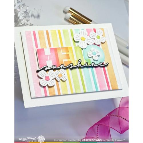 Waffle Flower - Two-step Mixed Stripes Stencil
