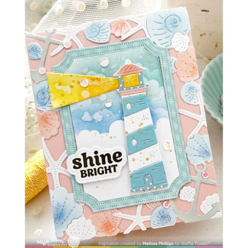 Waffle Flower - Seashell Frame Die