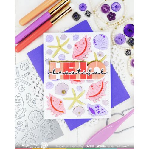 Waffle Flower - Overlapping Hello Additions Stamp Set