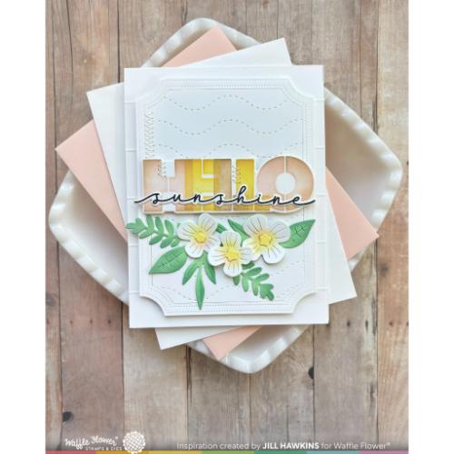 Waffle Flower - Overlapping Hello Additions Matching Die
