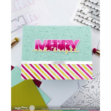 Waffle Flower - Overlapping Merry Die-n-stencil