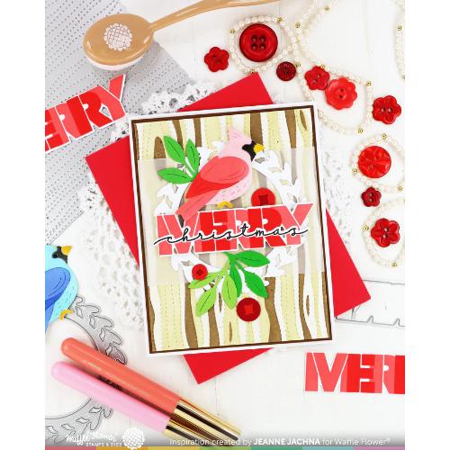 Waffle Flower - Overlapping Merry Die-n-stencil