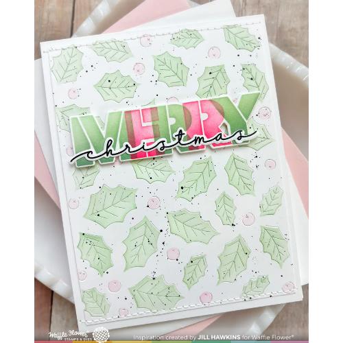 Waffle Flower - Overlapping Merry Die-n-stencil
