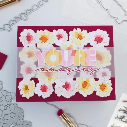 Waffle Flower - Overlapping You're Die-n-stencil