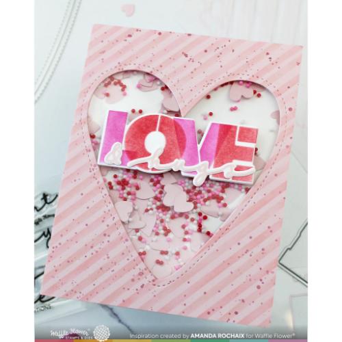 Waffle Flower - Overlapping Love Die-n-stencil