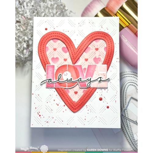 Waffle Flower - Overlapping Love Die-n-stencil