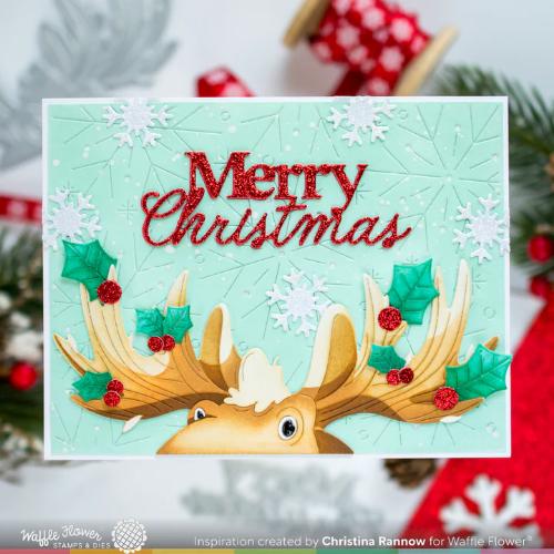 Waffle Flower - Holiday Moose Die-n-stencil