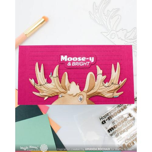 Waffle Flower - Holiday Moose Die-n-stencil