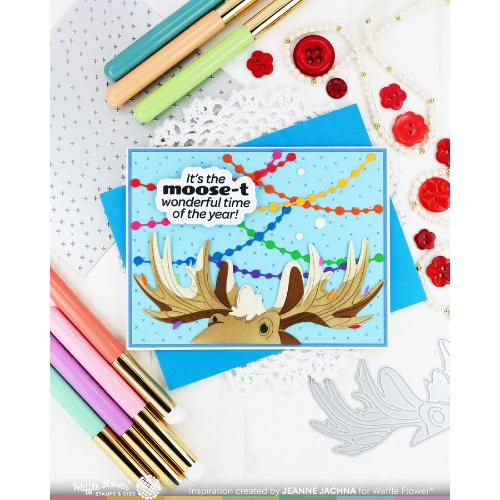 Waffle Flower - Holiday Moose Die-n-stencil