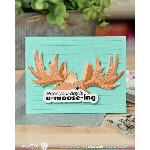 Waffle Flower - Holiday Moose Die-n-stencil